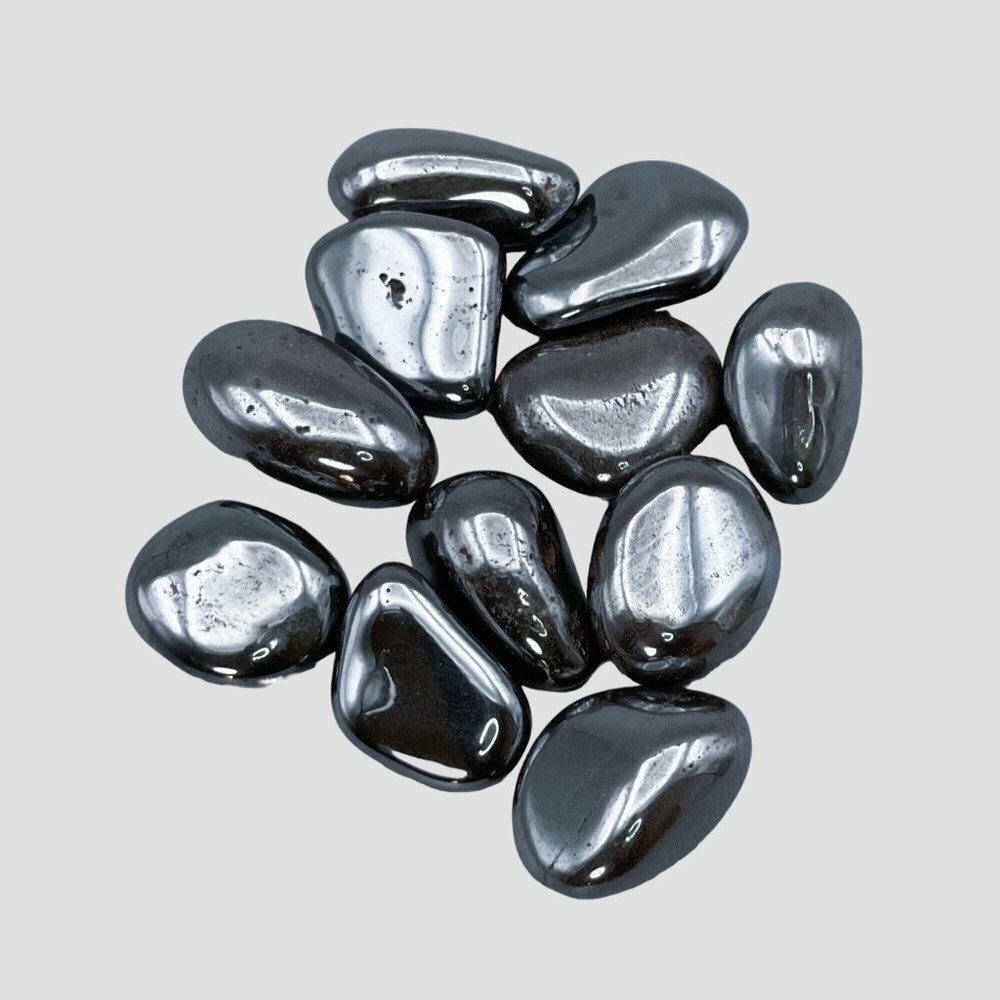 Natural Hematite Pocket Stone - Tumbled and Polished Crystal from Brazil